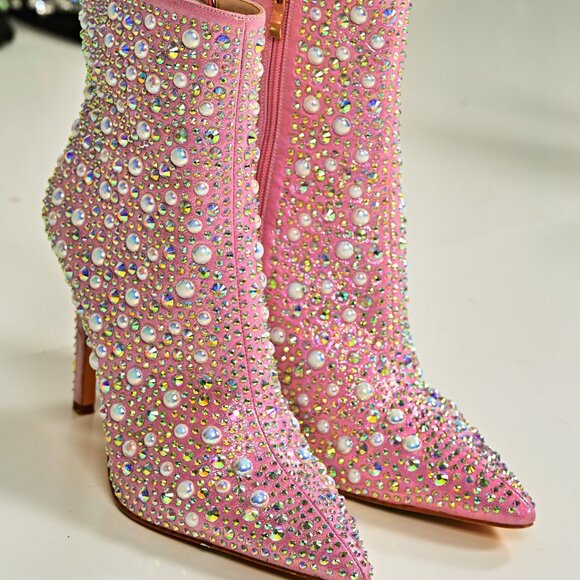 Jamila Jay High Fashion Footwear-Plus Shoes - Jamila Jay High Fashion Footwear - Plus / Pink Pearly